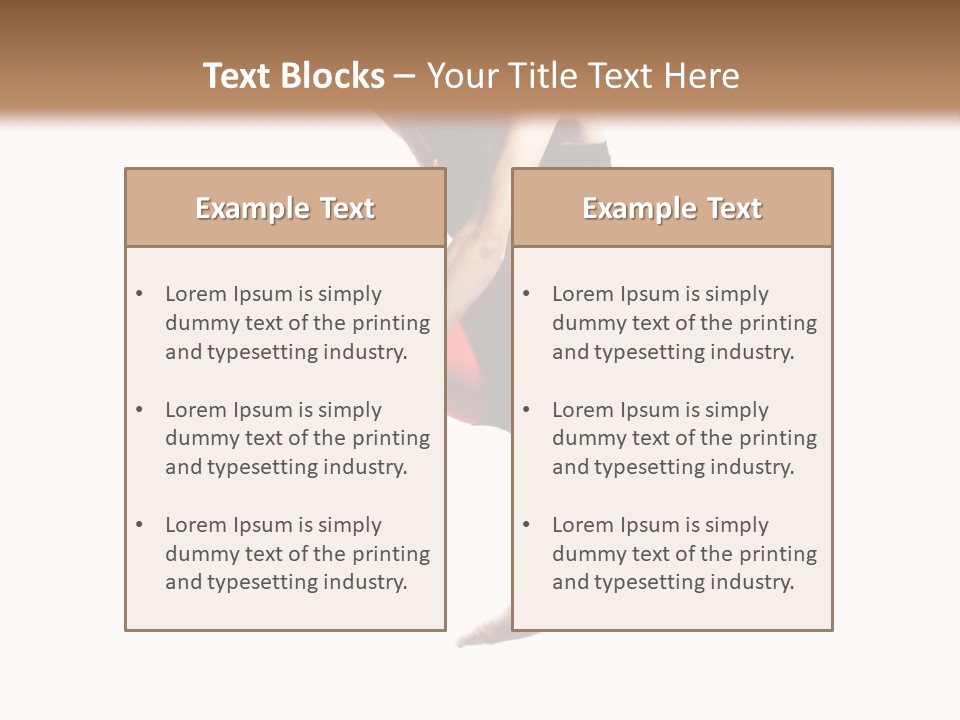 A Woman Jumping In The Air With Her Hair In The Air PowerPoint Template