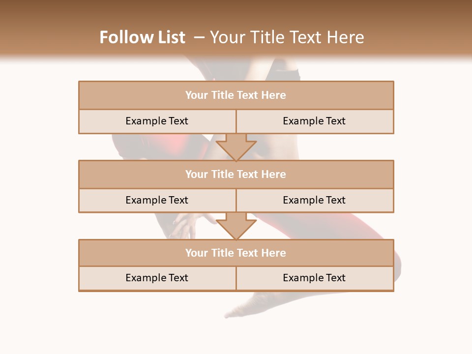 A Woman Jumping In The Air With Her Hair In The Air PowerPoint Template