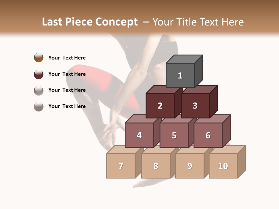 A Woman Jumping In The Air With Her Hair In The Air PowerPoint Template