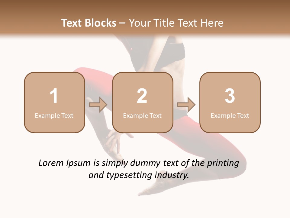 A Woman Jumping In The Air With Her Hair In The Air PowerPoint Template