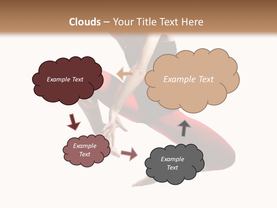 A Woman Jumping In The Air With Her Hair In The Air PowerPoint Template