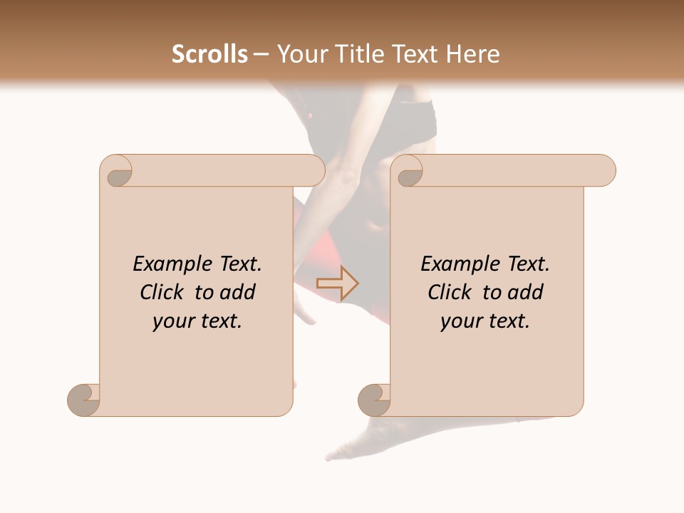 A Woman Jumping In The Air With Her Hair In The Air PowerPoint Template