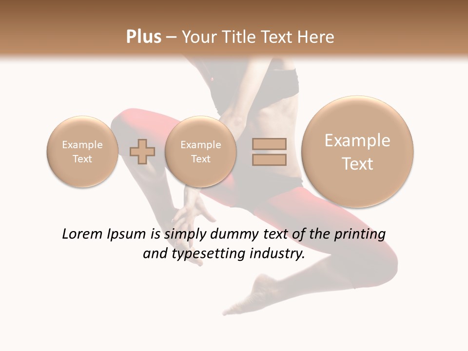 A Woman Jumping In The Air With Her Hair In The Air PowerPoint Template