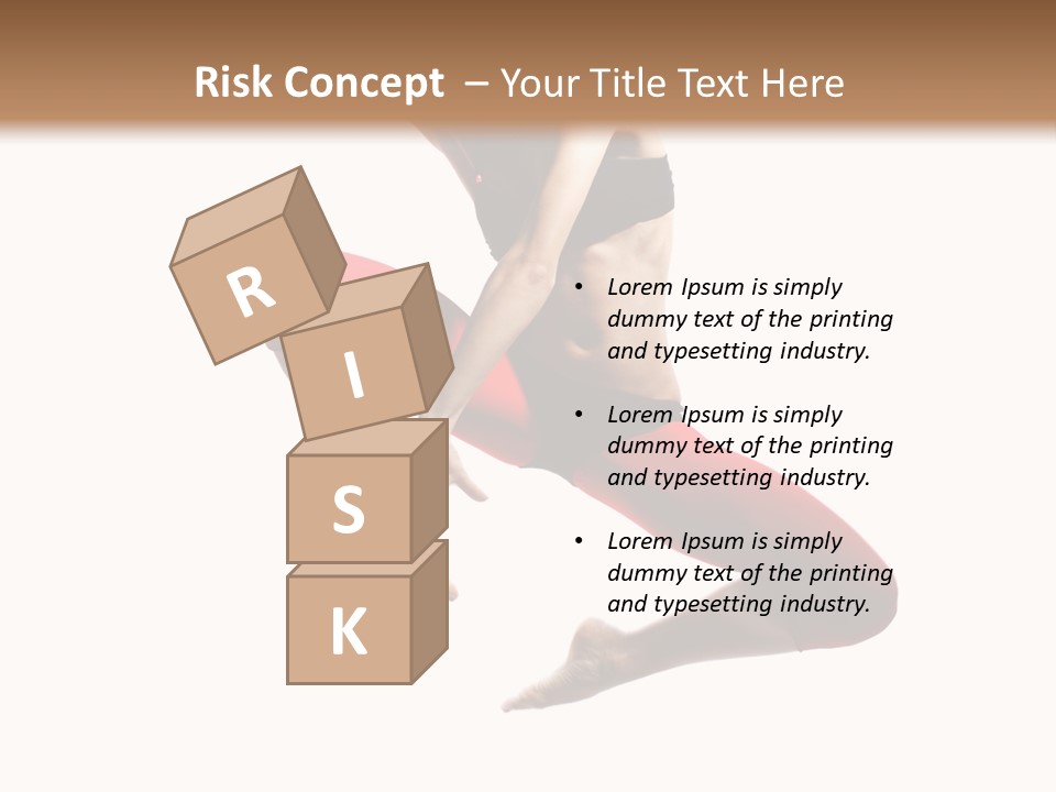 A Woman Jumping In The Air With Her Hair In The Air PowerPoint Template