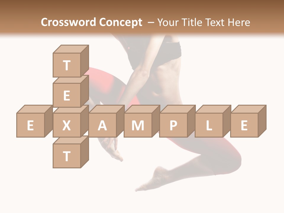 A Woman Jumping In The Air With Her Hair In The Air PowerPoint Template