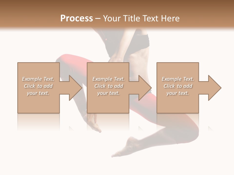 A Woman Jumping In The Air With Her Hair In The Air PowerPoint Template