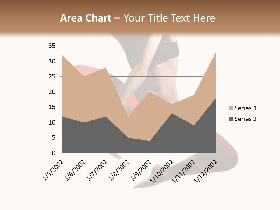 A Woman Jumping In The Air With Her Hair In The Air PowerPoint Template