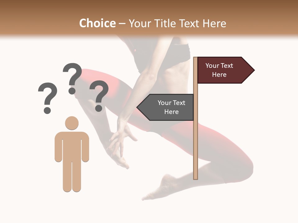 A Woman Jumping In The Air With Her Hair In The Air PowerPoint Template