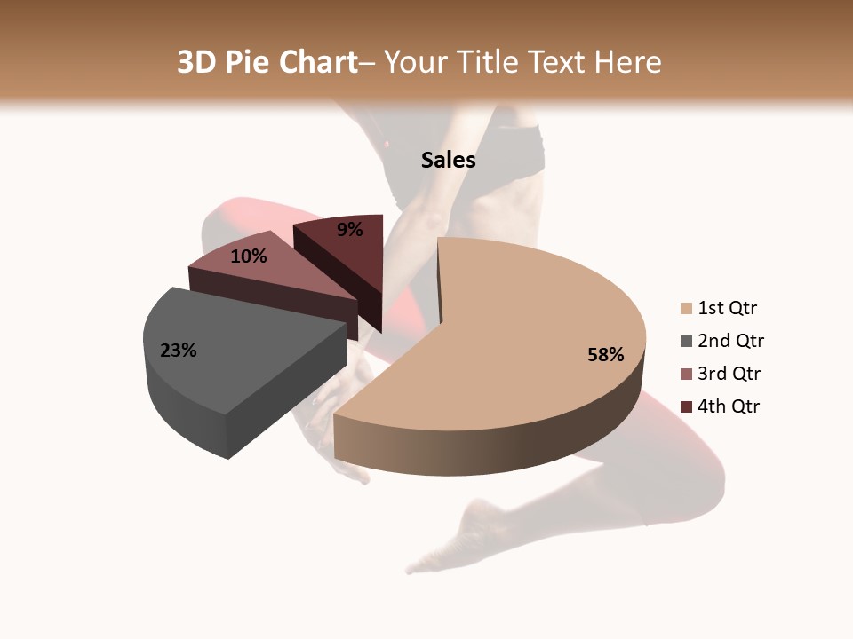 A Woman Jumping In The Air With Her Hair In The Air PowerPoint Template