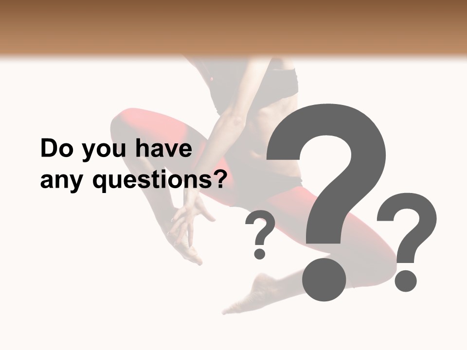 A Woman Jumping In The Air With Her Hair In The Air PowerPoint Template