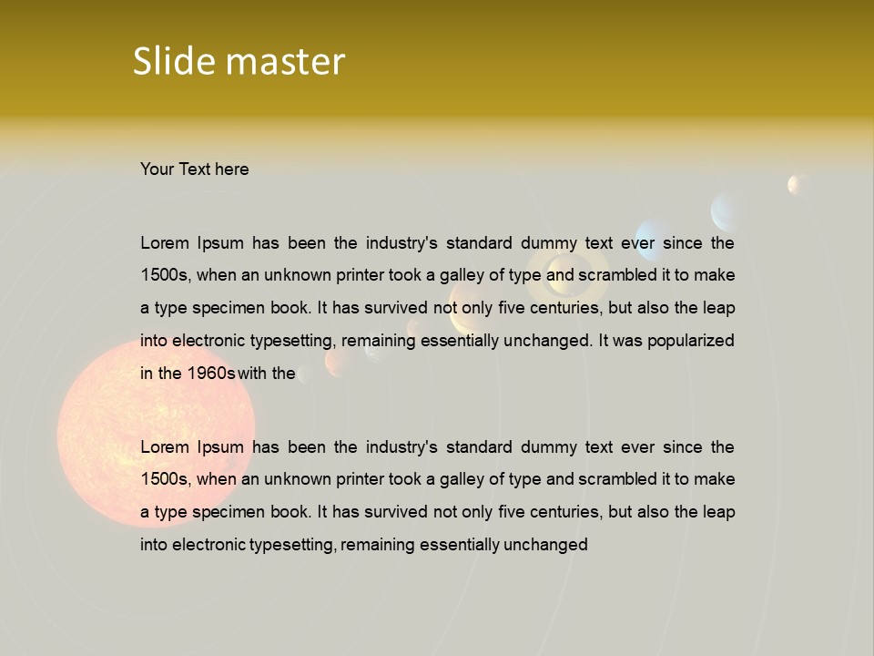 Saturn System Jupiter PowerPoint Template