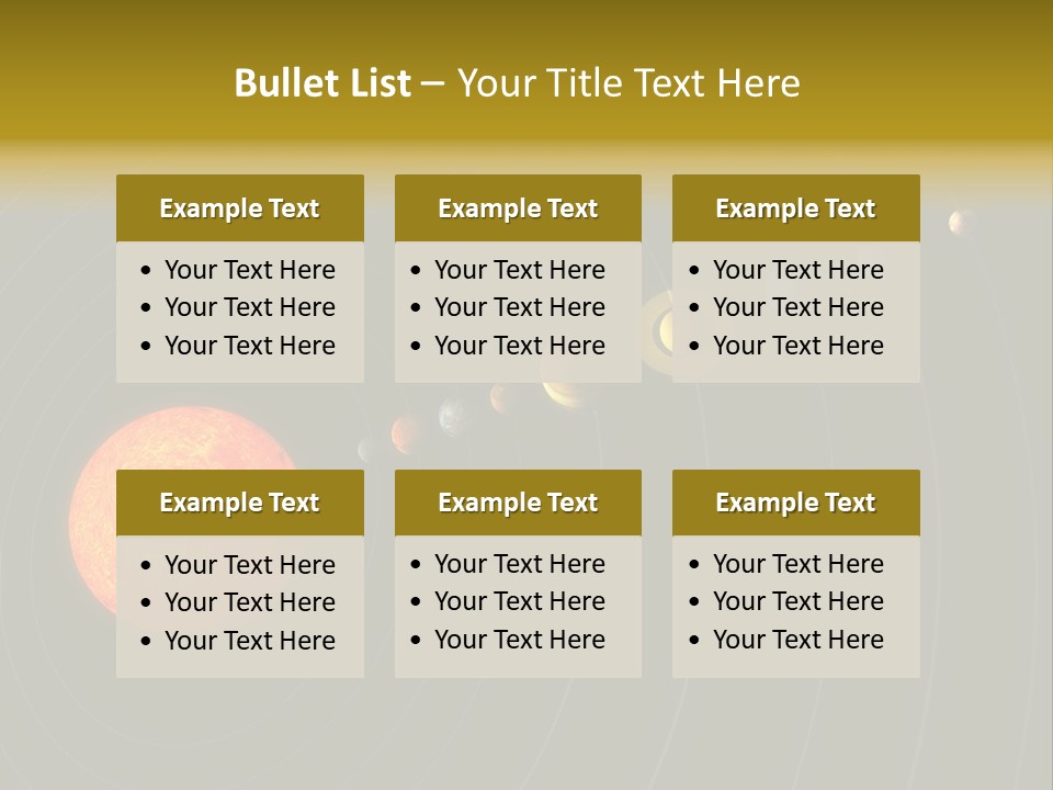 Saturn System Jupiter PowerPoint Template