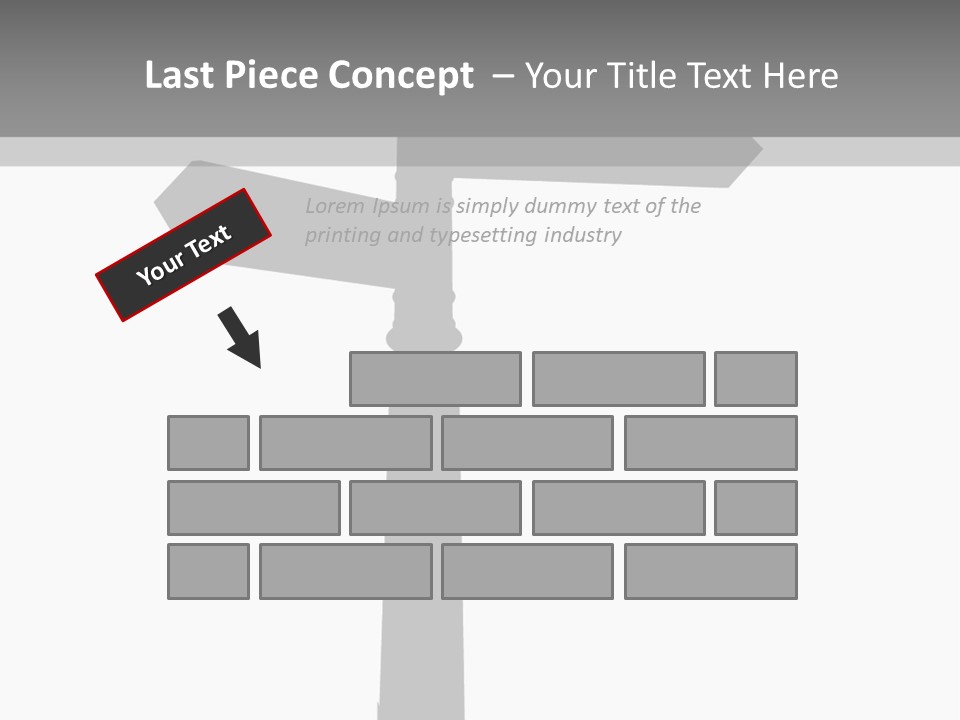 A Black And White Picture Of A Street Sign PowerPoint Template