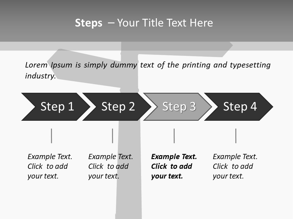 A Black And White Picture Of A Street Sign PowerPoint Template