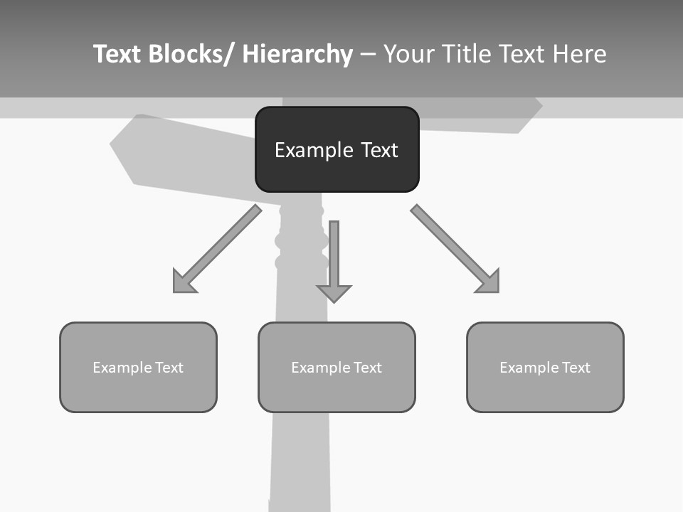 A Black And White Picture Of A Street Sign PowerPoint Template