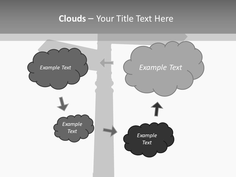 A Black And White Picture Of A Street Sign PowerPoint Template