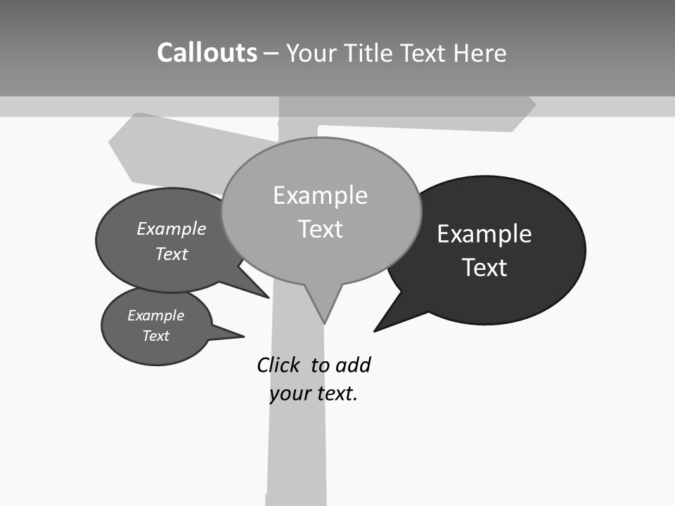 A Black And White Picture Of A Street Sign PowerPoint Template