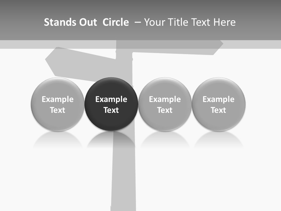 A Black And White Picture Of A Street Sign PowerPoint Template