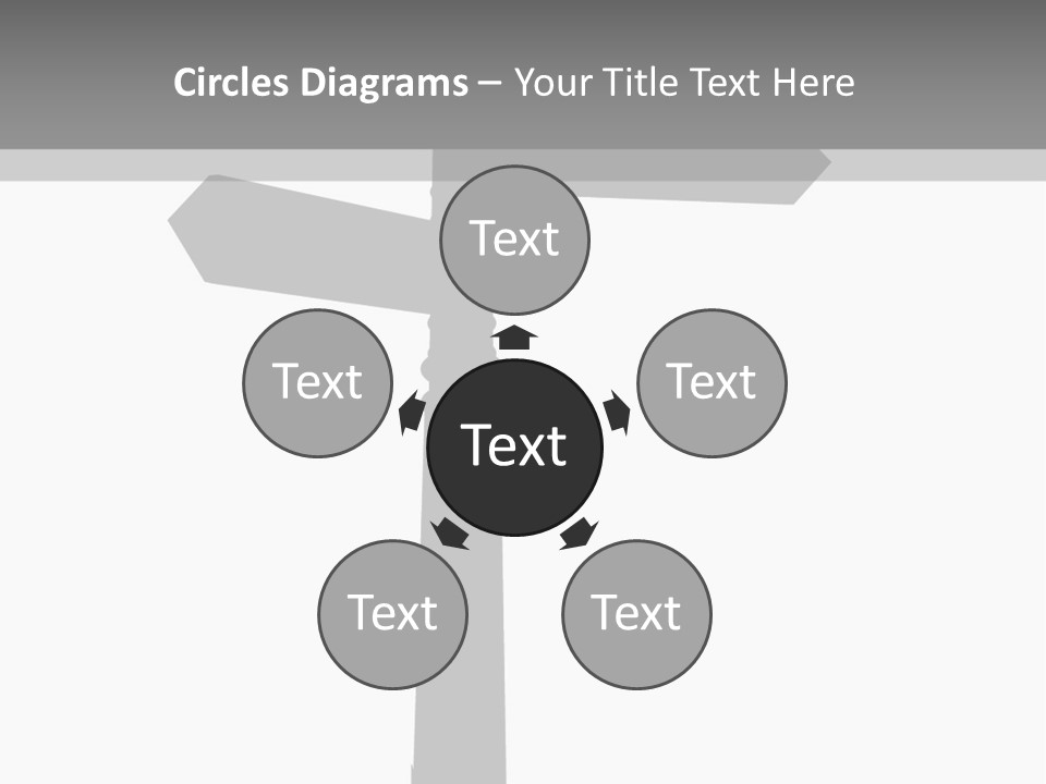 A Black And White Picture Of A Street Sign PowerPoint Template