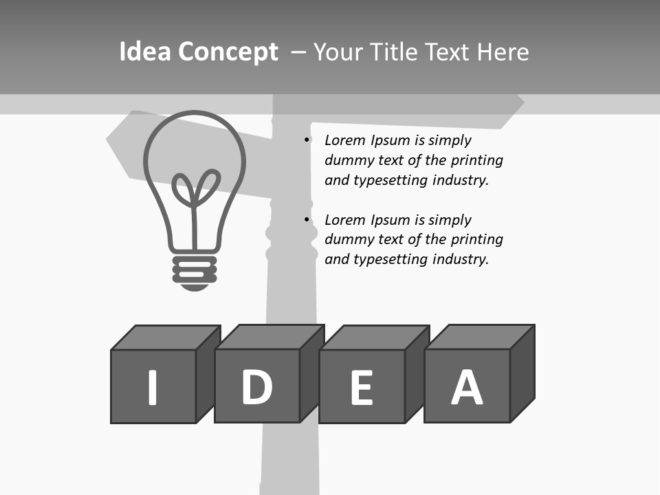 A Black And White Picture Of A Street Sign PowerPoint Template