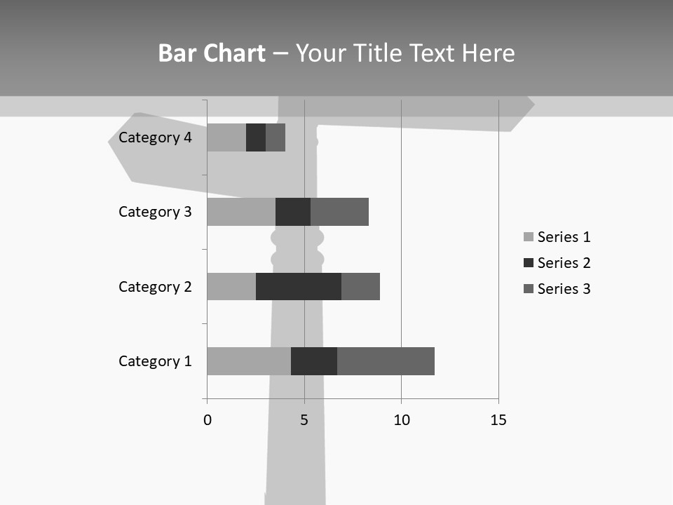 A Black And White Picture Of A Street Sign PowerPoint Template