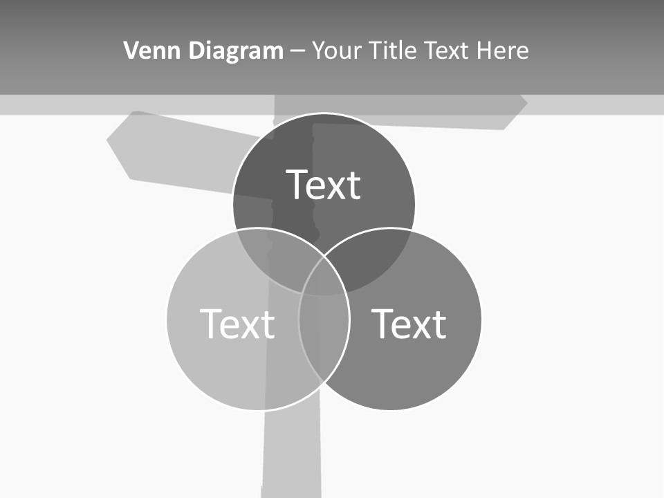 A Black And White Picture Of A Street Sign PowerPoint Template