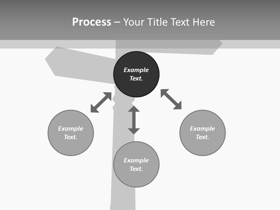 A Black And White Picture Of A Street Sign PowerPoint Template