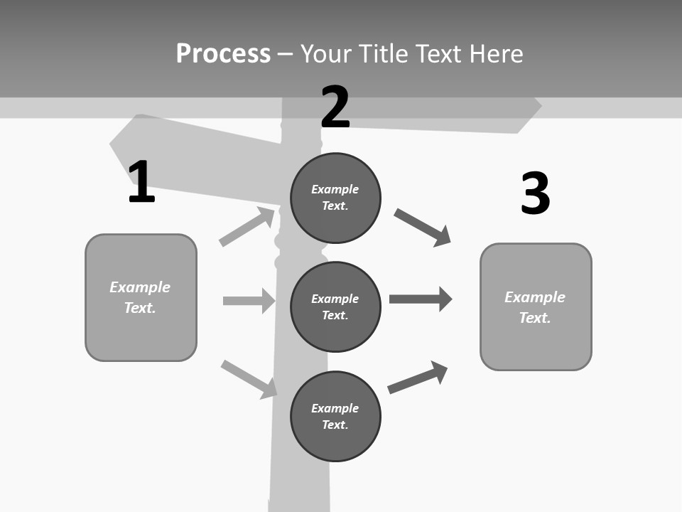 A Black And White Picture Of A Street Sign PowerPoint Template