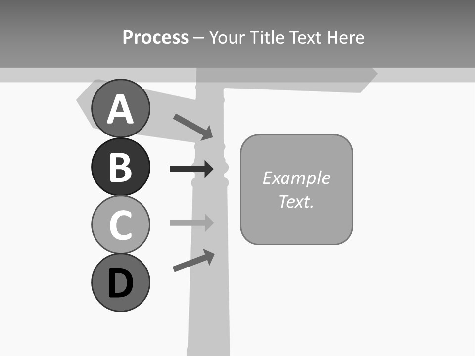 A Black And White Picture Of A Street Sign PowerPoint Template