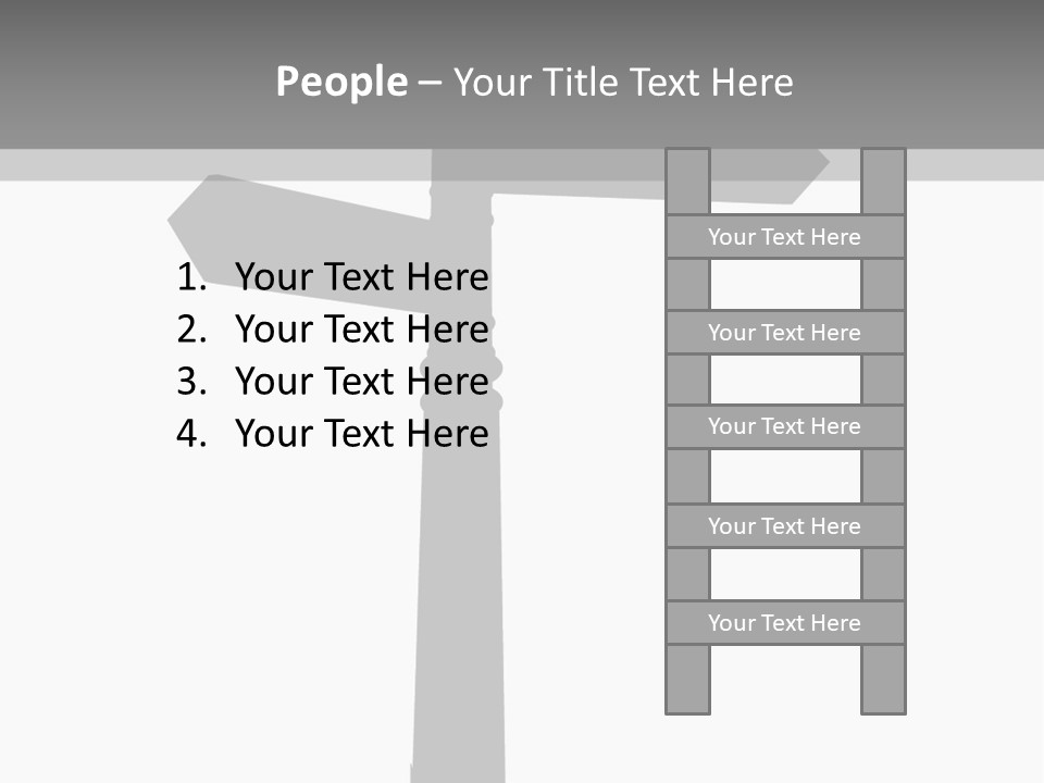 A Black And White Picture Of A Street Sign PowerPoint Template