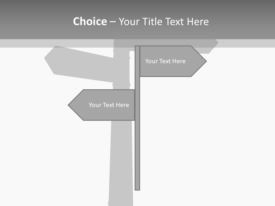 A Black And White Picture Of A Street Sign PowerPoint Template