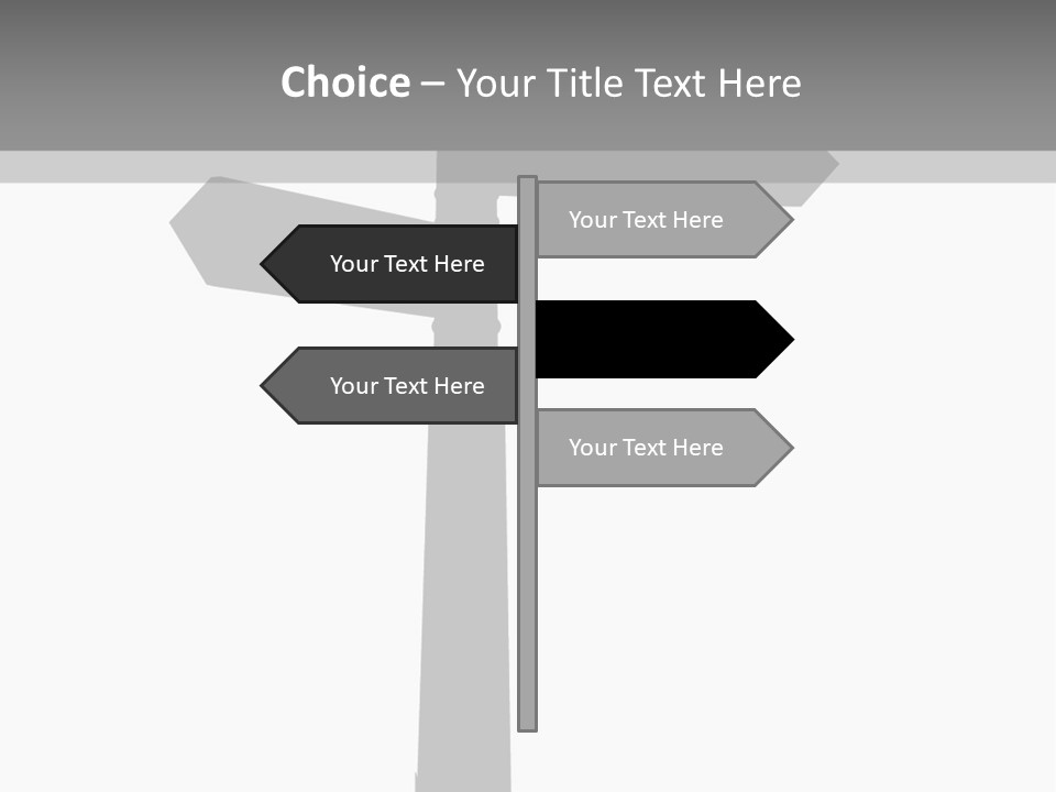 A Black And White Picture Of A Street Sign PowerPoint Template
