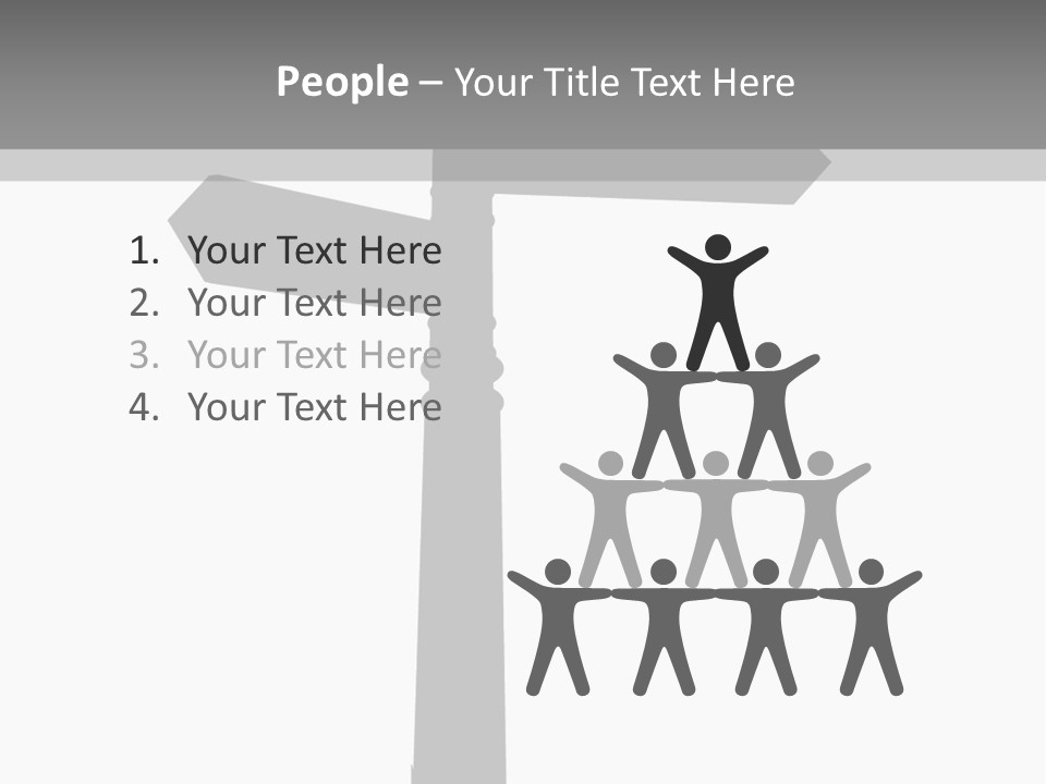 A Black And White Picture Of A Street Sign PowerPoint Template