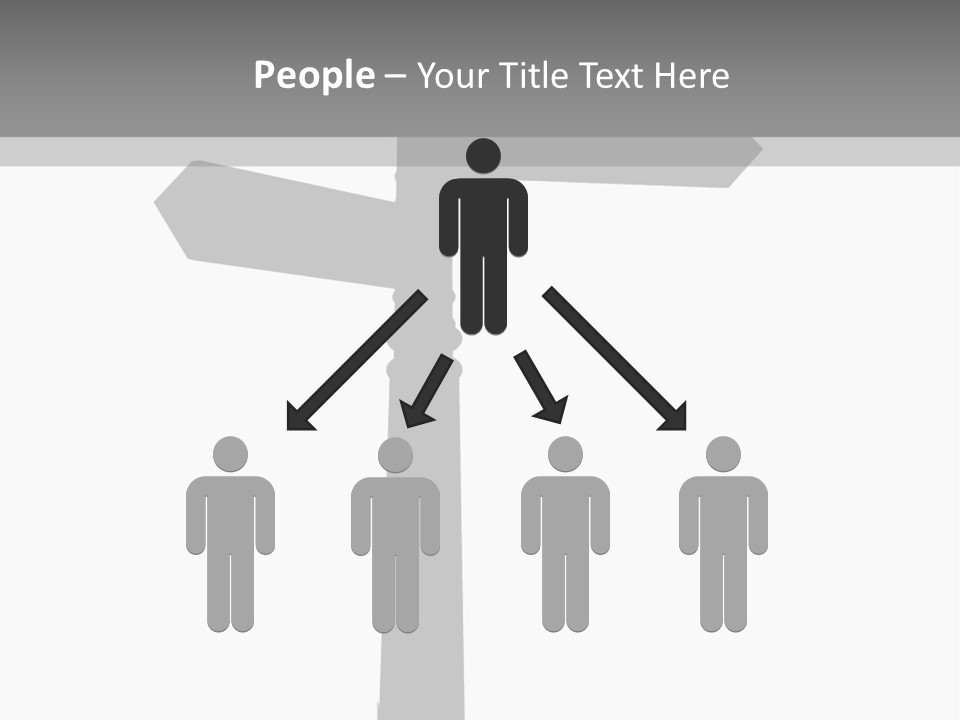 A Black And White Picture Of A Street Sign PowerPoint Template