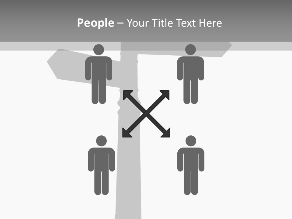 A Black And White Picture Of A Street Sign PowerPoint Template