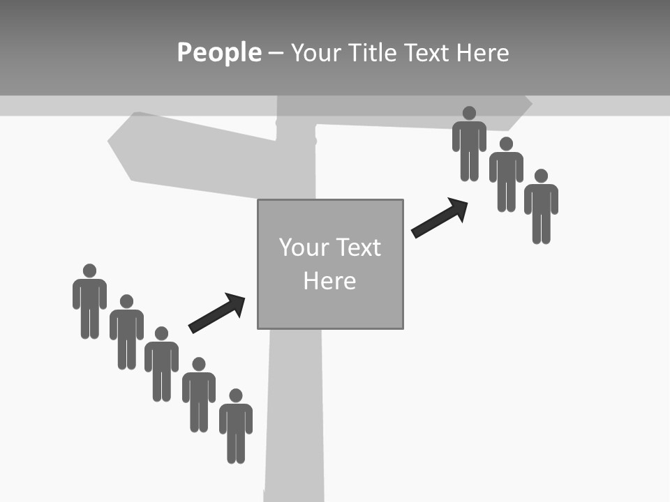 A Black And White Picture Of A Street Sign PowerPoint Template