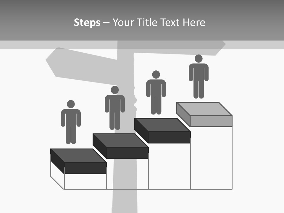 A Black And White Picture Of A Street Sign PowerPoint Template