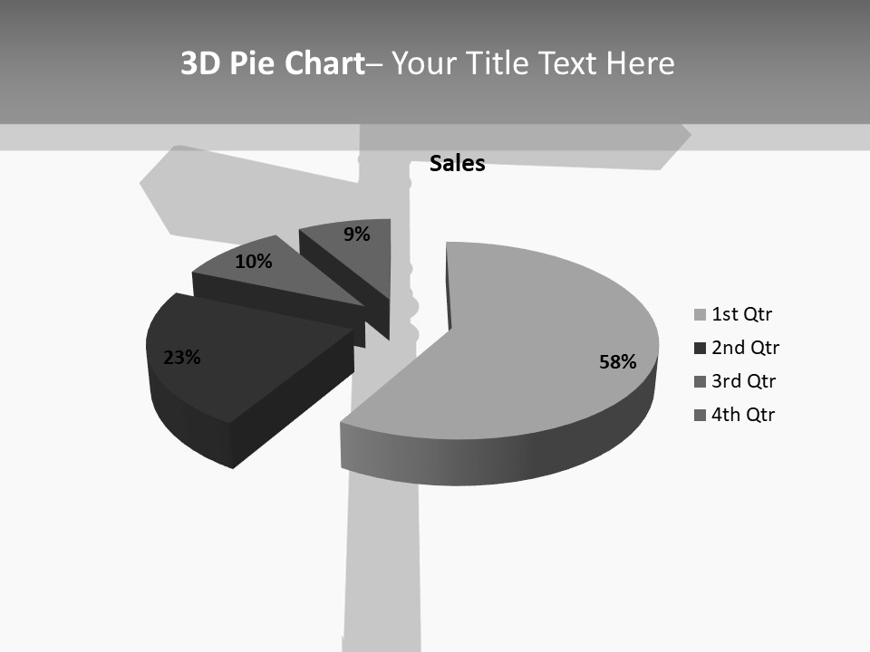 A Black And White Picture Of A Street Sign PowerPoint Template