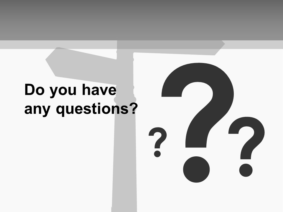 A Black And White Picture Of A Street Sign PowerPoint Template