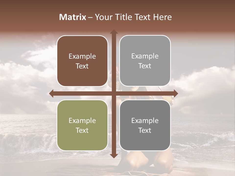 Pretty Vacation Woman PowerPoint Template