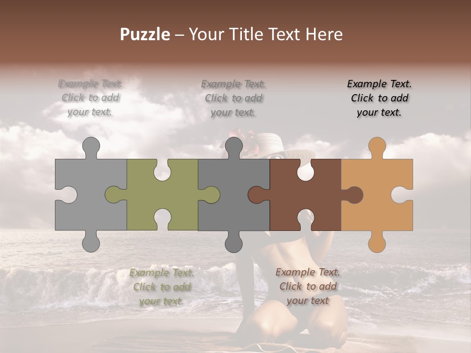 Pretty Vacation Woman PowerPoint Template