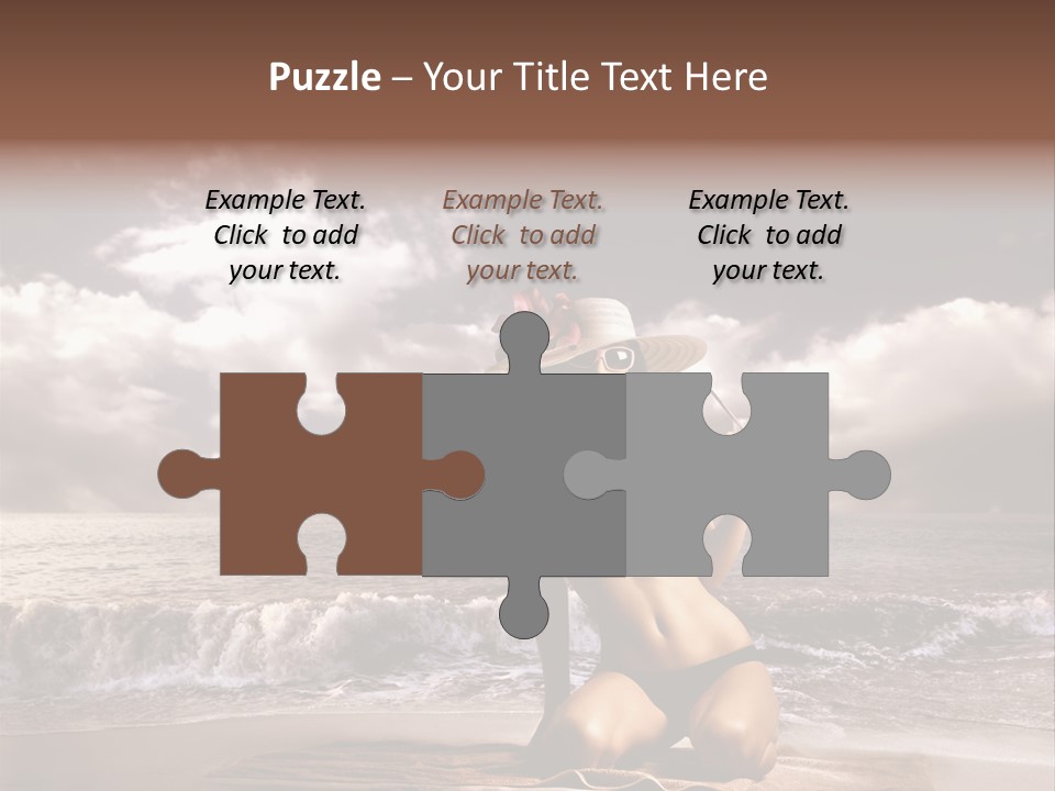 Pretty Vacation Woman PowerPoint Template