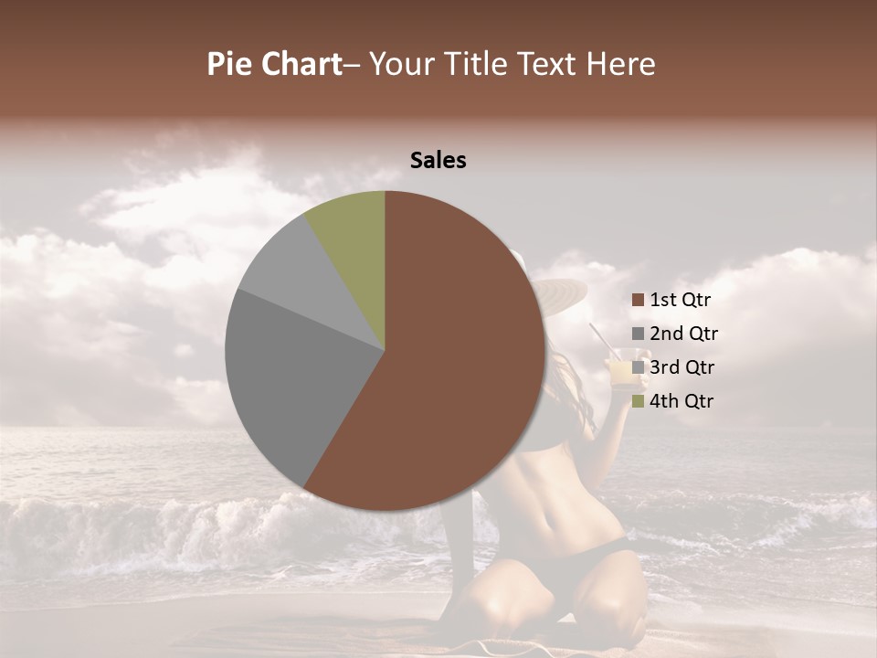 Pretty Vacation Woman PowerPoint Template