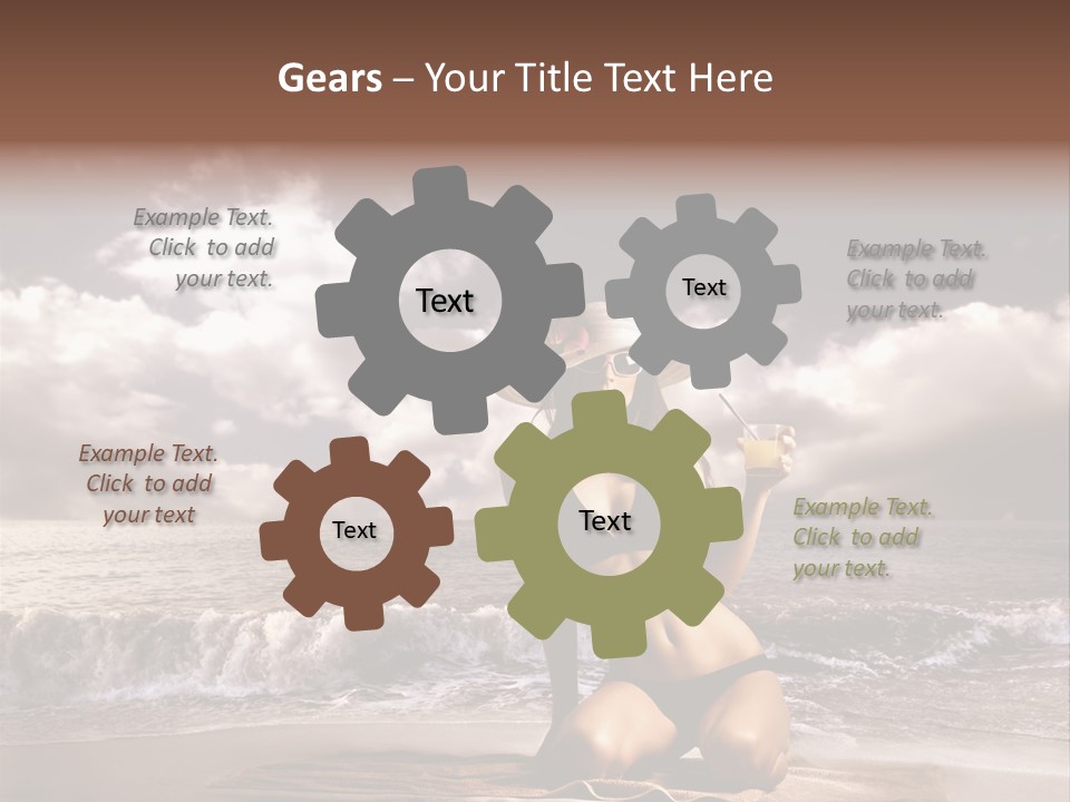 Pretty Vacation Woman PowerPoint Template