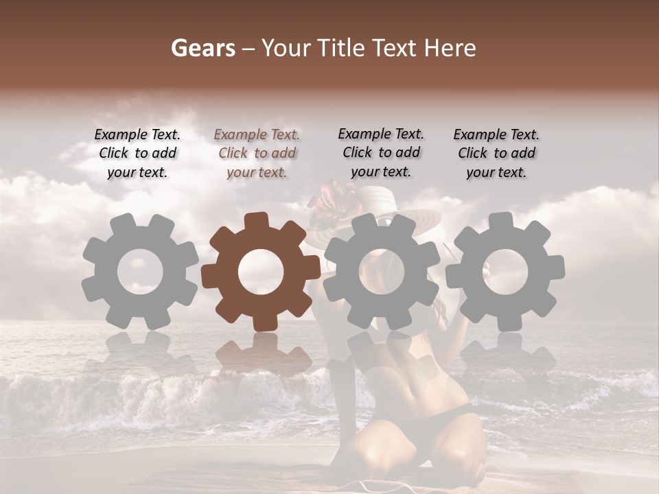 Pretty Vacation Woman PowerPoint Template