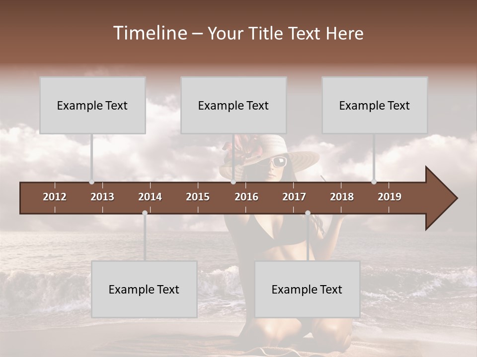 Pretty Vacation Woman PowerPoint Template