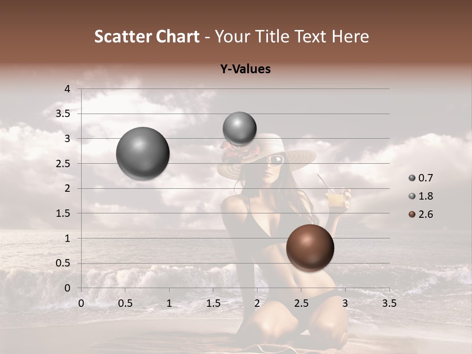 Pretty Vacation Woman PowerPoint Template