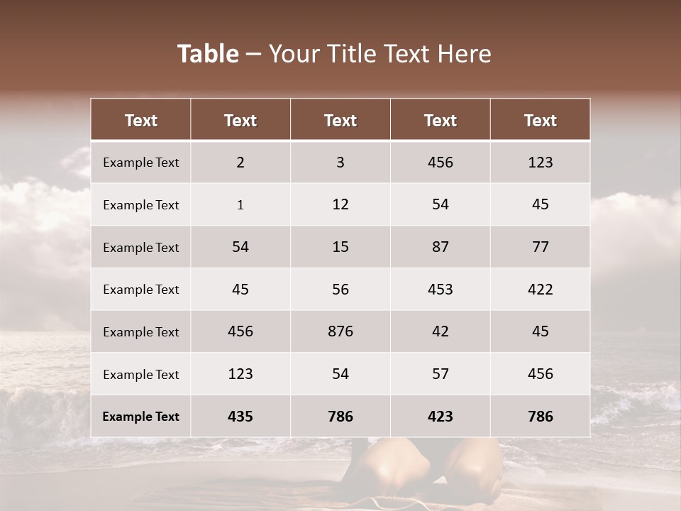 Pretty Vacation Woman PowerPoint Template