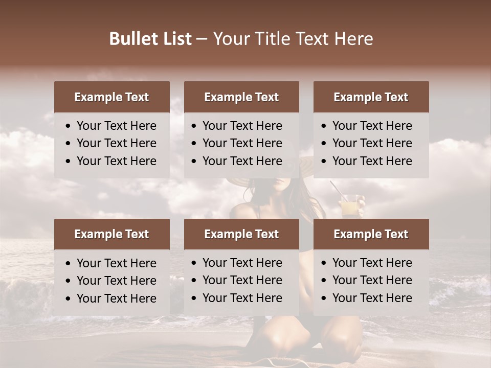 Pretty Vacation Woman PowerPoint Template