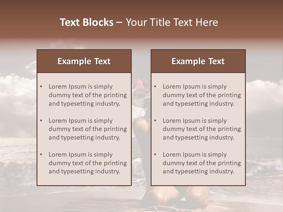 Pretty Vacation Woman PowerPoint Template